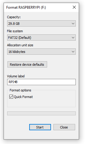 Default Drive Formatter