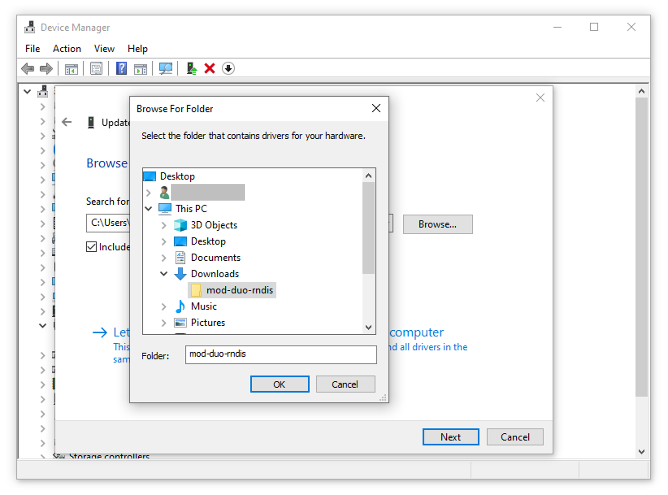 Device Manager USB Driver Update
