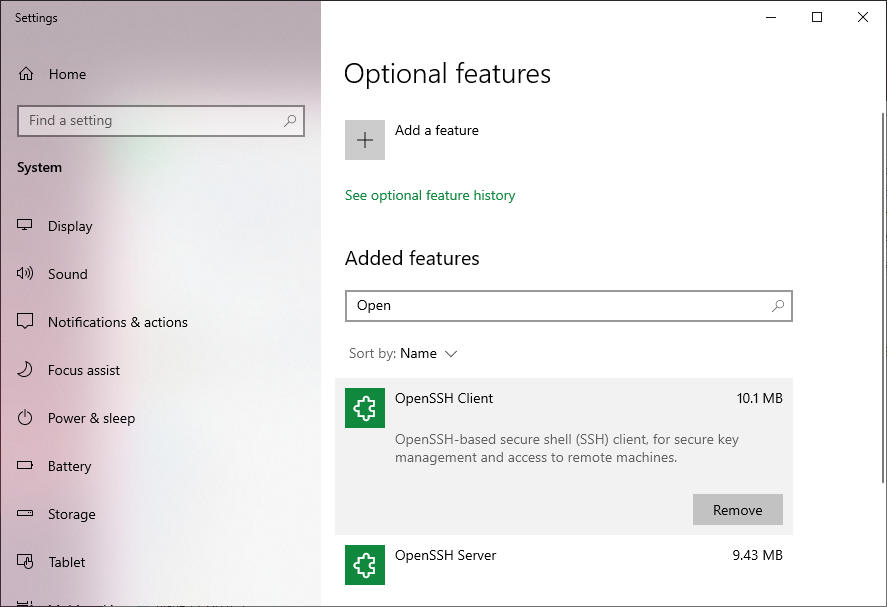 OpenSSH Client Installation